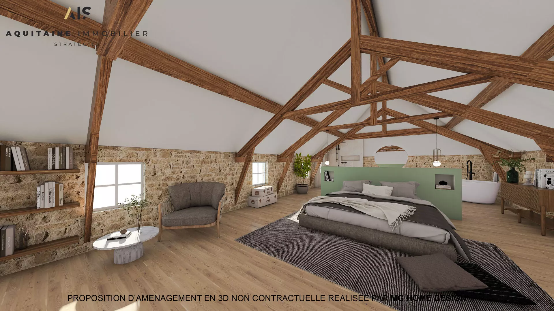 AQUITAINE IMMOBILIER STRATEGIES - MAISON DE VILLAGE AVEC COUR / image 12