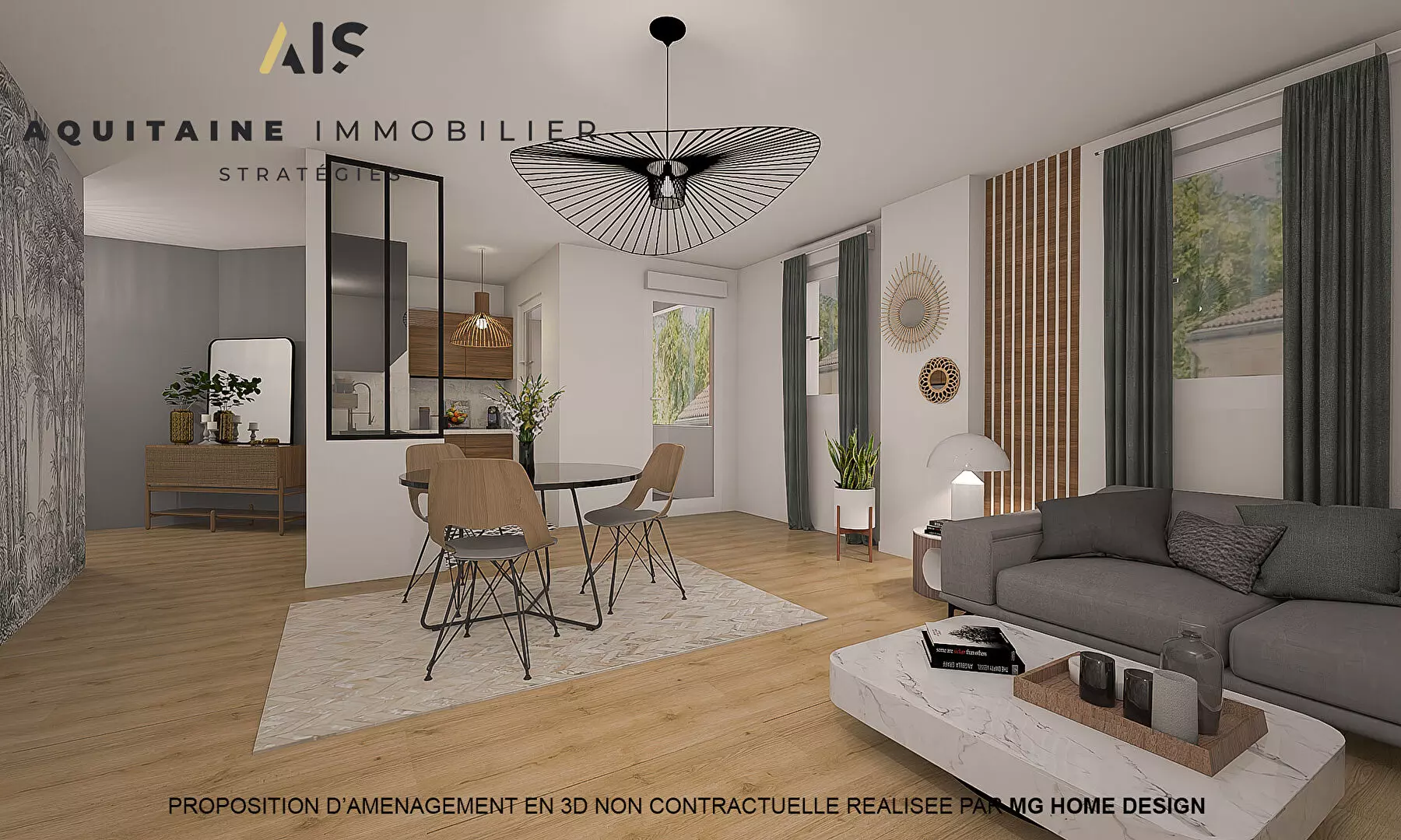 AQUITAINE IMMOBILIER STRATEGIES - EXCLUSIVITE - BEGLES - APPARTEMENT T3 77 M² + CELLIER + 2 PLACES DE PARKING / image 1