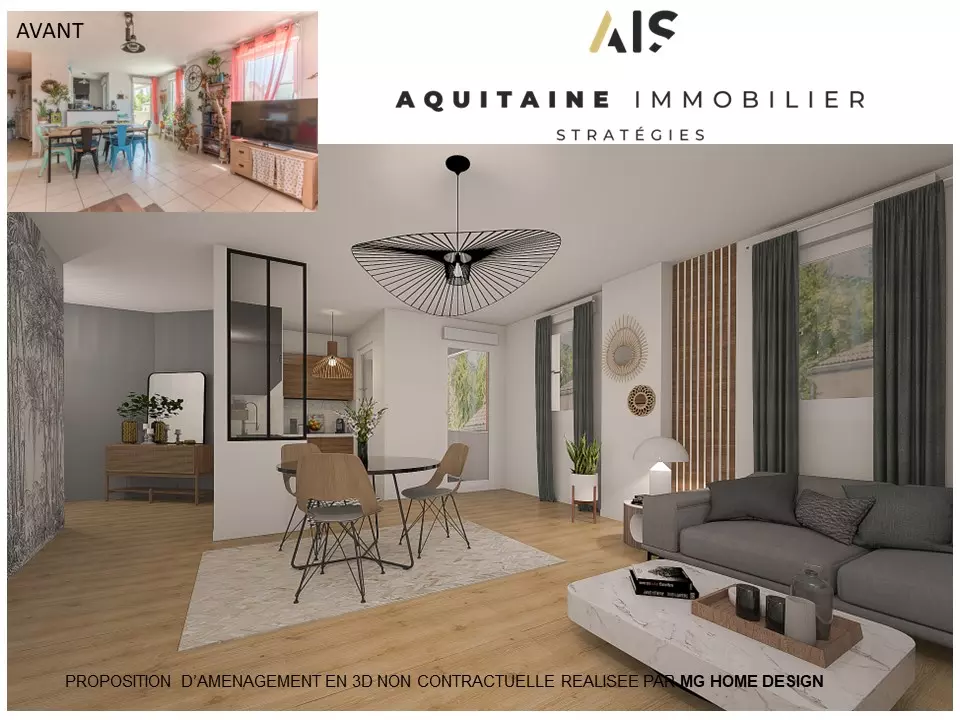 AQUITAINE IMMOBILIER STRATEGIES - EXCLUSIVITE - BEGLES - APPARTEMENT T3 77 M² + CELLIER + 2 PLACES DE PARKING / image 0